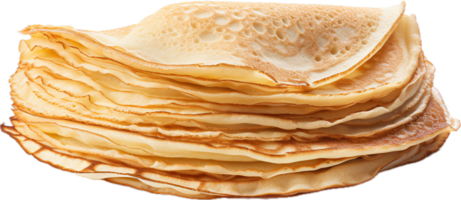 AI generated Stack of thin crepes png