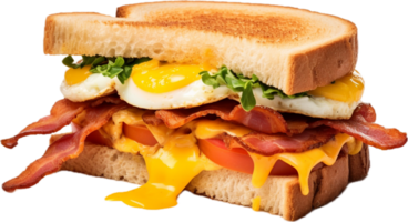 ai generato Sandwich con Bacon formaggio e uovo png