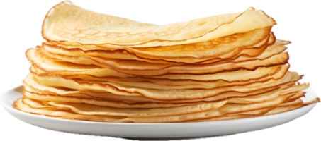 ai generado apilar de Delgado crepes png