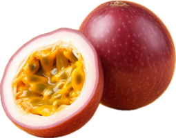 Passion fruit png with AI generated.