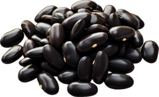 Pile of black beans png with AI generated.