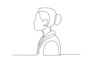 An African woman side view vector