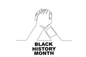 A hand symbol of support for black people vector