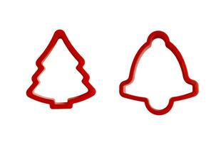 Colorful red cookie cutter isolated on a white background photo