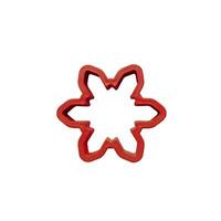 Colorful red cookie cutter isolated on a white background photo