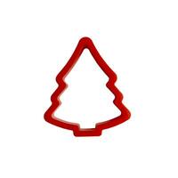 Colorful red cookie cutter isolated on a white background photo