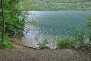 Levico lake in Levico Terme photo