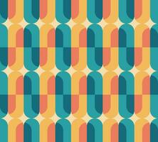 Colorful retro geometric seamless pattern design vector