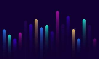 Abstract modern colorful stripes graph tech and gaming background vector