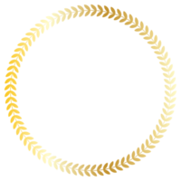 goud laurier cirkel kader png