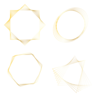 oro geometría frontera marco png