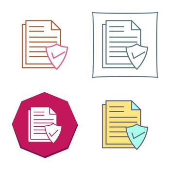 icono de vector de documento válido
