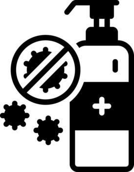 sólido icono para anti vector