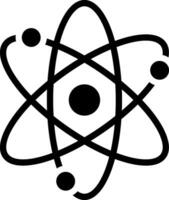 solid icon for atom vector