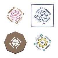 icono de vector de api