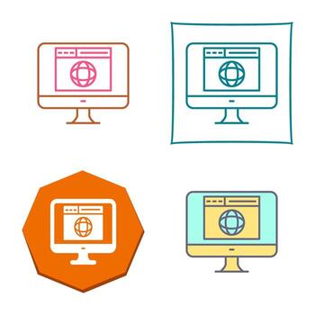 icono de vector de sitio web