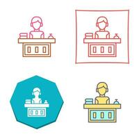 Office Reception Vector Icon