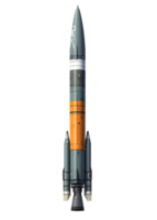 Military missile concept in realistic style. Air to surface missiles. Spaceships rocket futuristic shuttle. Army. Detailed Illustration isolated. AI Generated png