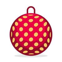 colored christmas balls icon. vector isolated on white background. simple 3d design of winter decoration, christmas tree and new year.