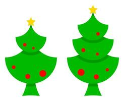 Christmas tree icon green color, simple flat design. vector ornament for posters, greeting cards, brochures, banners, social media.