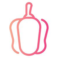 Bell pepper gradient icon vector