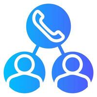 phone call gradient icon vector