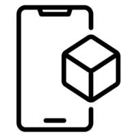 augmented reality line icon vector