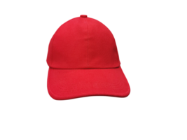 Red baseball cap isolated PNG transparent