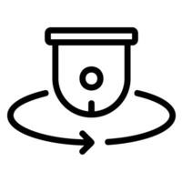 security camera line icon vector