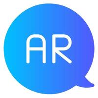 augmented reality gradient icon vector