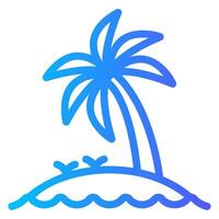 island gradient icon vector
