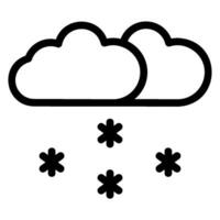 snowfall line icon vector