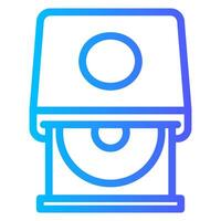 cd reader gradient icon vector