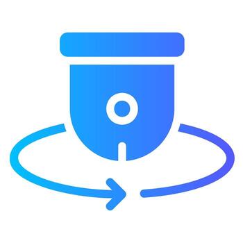 icono de gradiente de cámara de seguridad vector