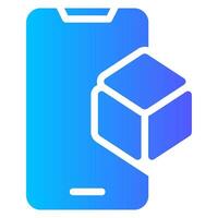 augmented reality gradient icon vector