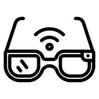 smart glasses line icon vector