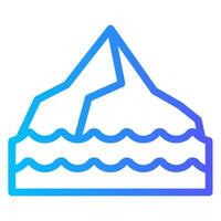 icono de gradiente de iceberg vector