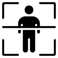 body scan glyph icon vector