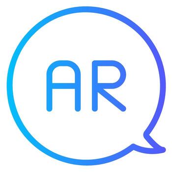 augmented reality gradient icon vector