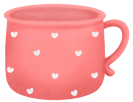 Natal café caneca e chá caneca . fofa ilustração clipart. png