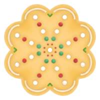 glaçage biscuit Noël. sucré et dessert clipart. png