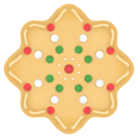 glaçage biscuit Noël. sucré et dessert clipart. png