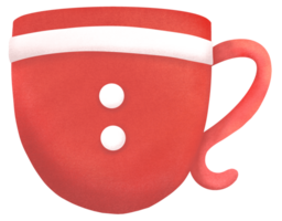 Natale caffè boccale e tè boccale . carino illustrazione clipart. png