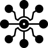solid icon for networks vector