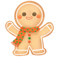 Kerstmis clipart.cute karakter peperkoek cookie.royal suikerglazuur koekje.zoet en toetje illustratie. png