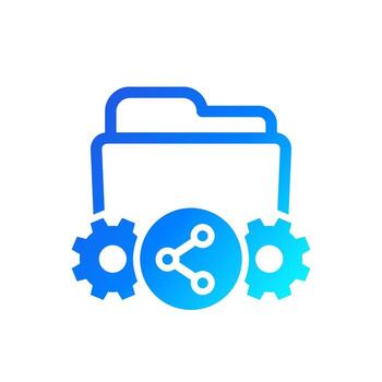 shared project or folder icon vector