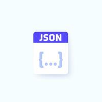 json archivo formato icono para aplicaciones, vector