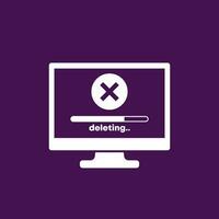 deleting files vector icon for web