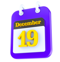 December calendar 3D day 19 png