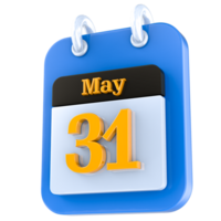 icon calendar 3D Rendering png